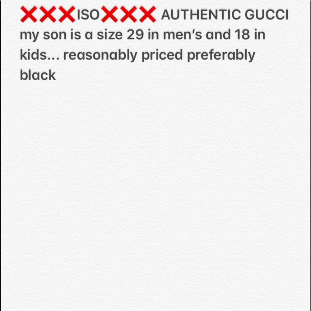 ❌❌ISO GUCCI BELT❌❌